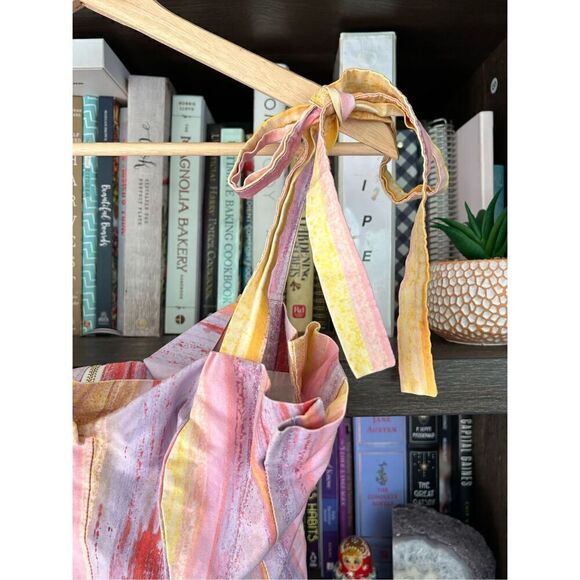 Amur Multicolor Teddy Top Tie Shoulder Crop Tank Size Medium - Picture 7 of 10